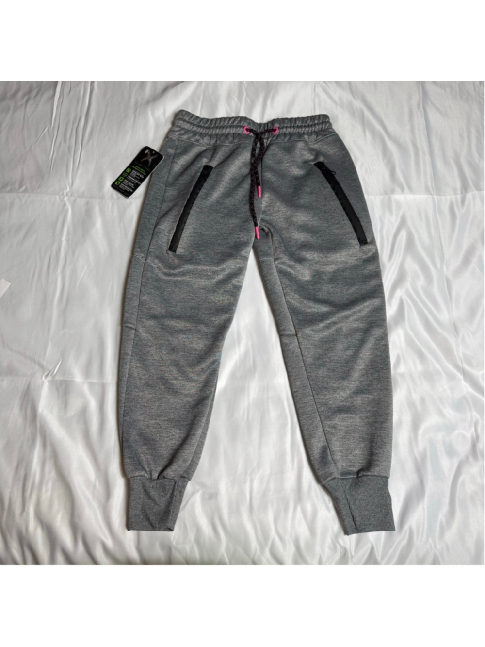 Women’s GAME TIME Gray Joggers Sweatpants S with Black Accents